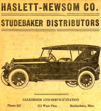 Haslett-Newsom Motors advertisement, 1922