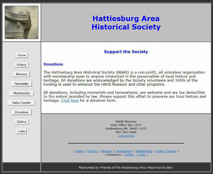 Donations page page
