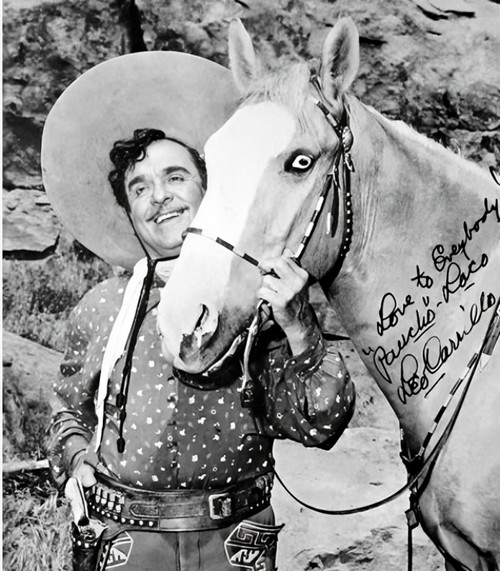 Leo Carrillo and his horse 'Loco'