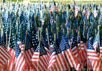 American flags