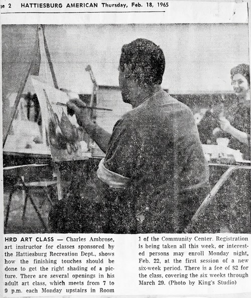 A man and a woman in an art class