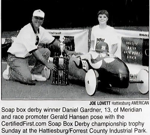 2001 race winner Daniel Gardner and race promoter Gerald Hansen
