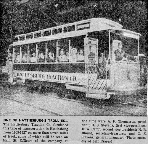 Early open-front trolley car