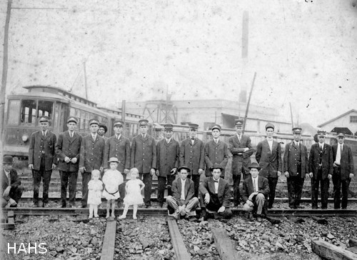 Group photo- 3 Hattiesburg Traction Co. employees