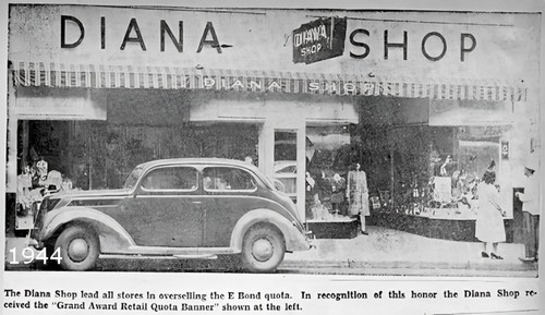 1944- The Diana Shop sells the most e-bonds to help finance the war