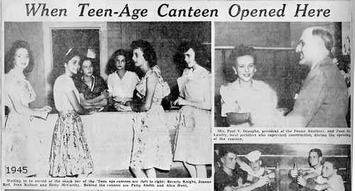 1945- Opening of new teenage canteen